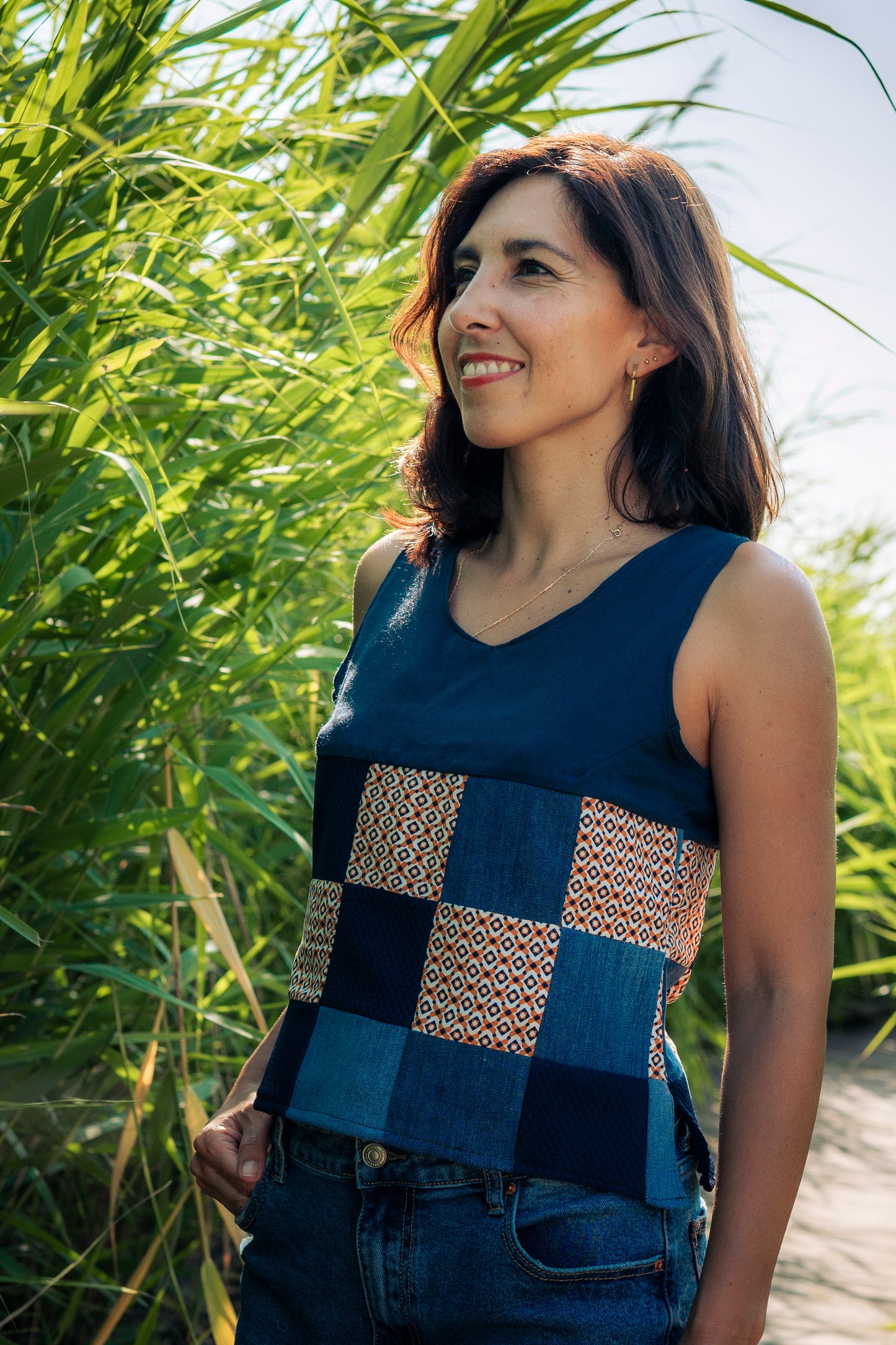 Blouse Patchwork Entre Terre et Mer