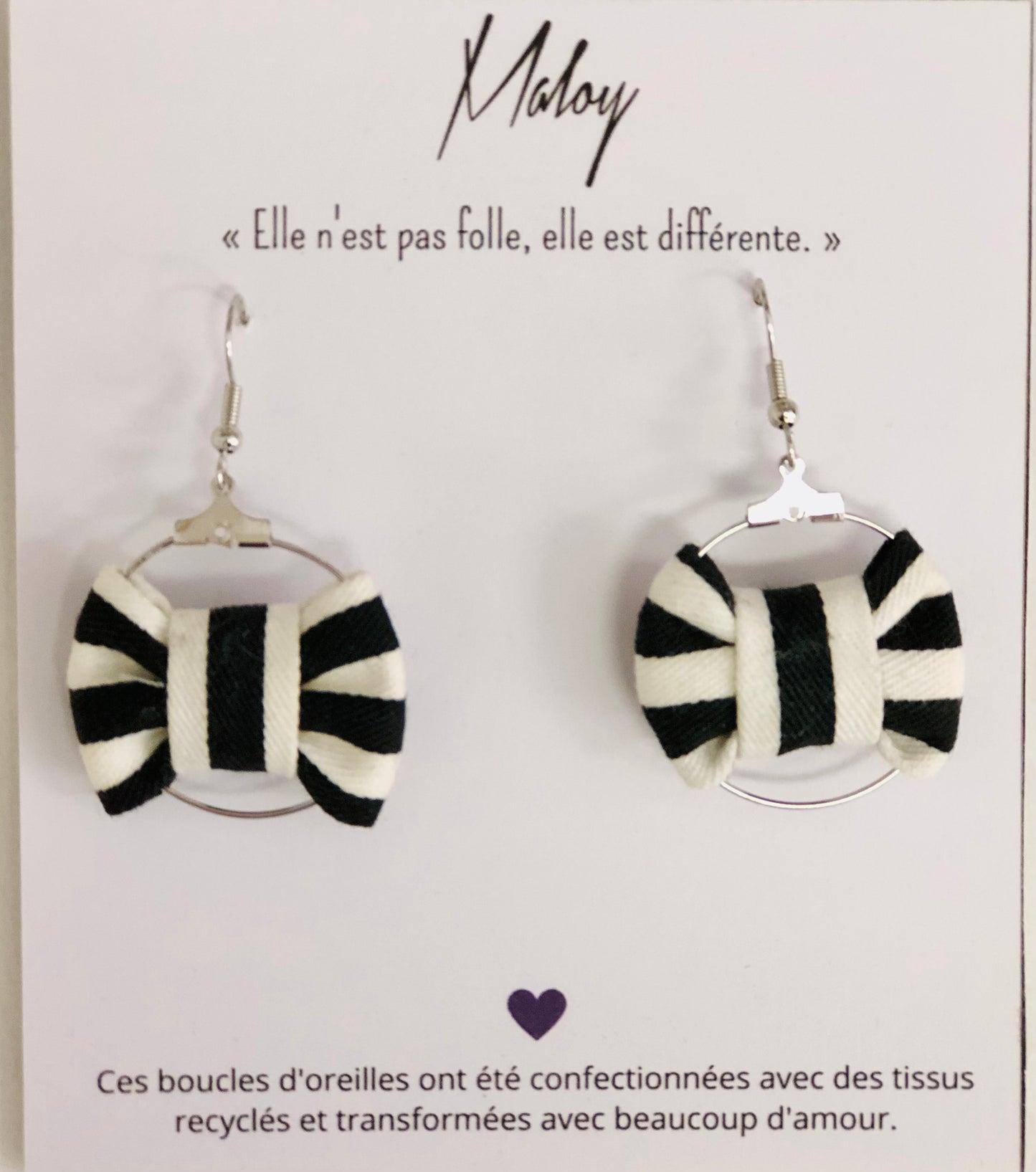 Boucles d’oreilles upcycles